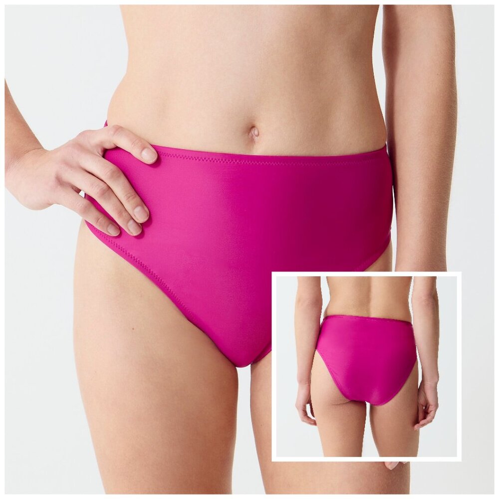 J CREW Hallie bikini bottom Pink Magenta XS